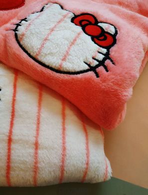 Жіноча тепла рожева піжама I Love Kitty "Pink/Red/White"