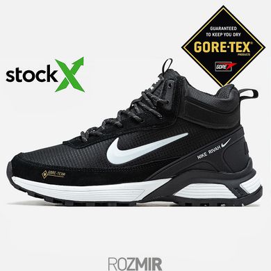 Зимние мужские кроссовки Nike Rivah Gore-Tex Winter "Black/White" с мехом