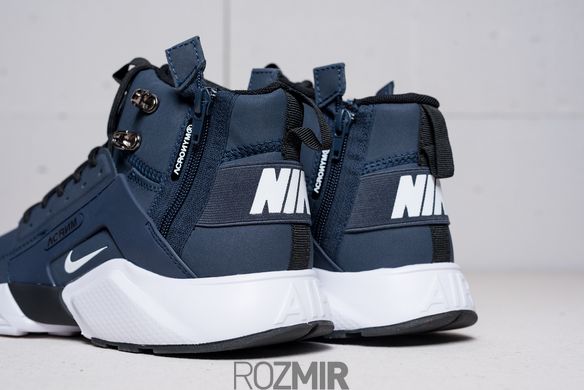 Мужские кроссовки ACRONYM х Nike Huarache City MID Leather "Navy/White"