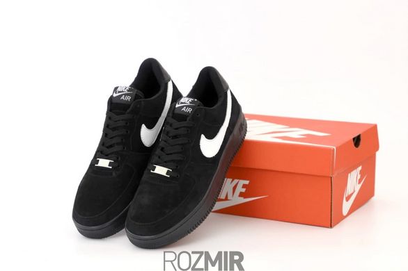 Мужские кроссовки Nike Air Force 1 Low Suede "Black/White"