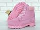 Женские ботинки Timberland Winter "Pink" с натуральным мехом