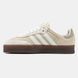Женские кроссовки adidas Samba Linen Gum "Beige/Gray/Brown"