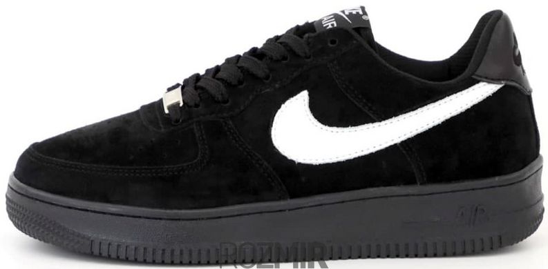 Мужские кроссовки Nike Air Force 1 Low Suede "Black/White"