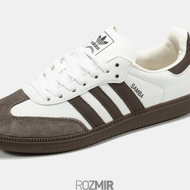 Женские кроссовки adidas Samba "White/Brown"