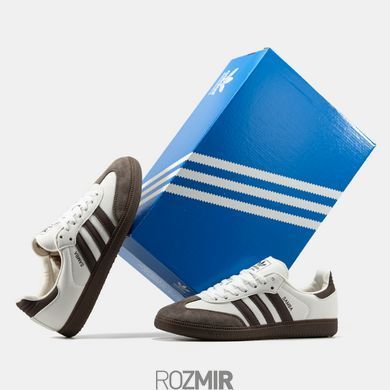Женские кроссовки adidas Samba "White/Brown"