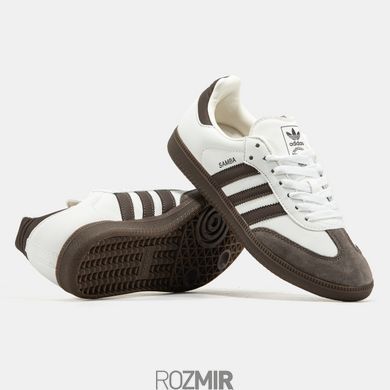 Женские кроссовки adidas Samba "White/Brown"