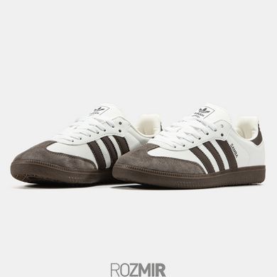 Женские кроссовки adidas Samba "White/Brown"