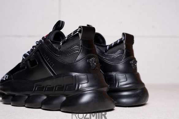 Кросівки Versace Chain Reaction Sneaker Triple "Black"