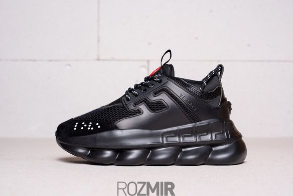 Кросівки Versace Chain Reaction Sneaker Triple "Black"