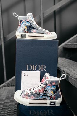 Кросівки Dior B23 High Canvas Sorayama Dinosaur Navy