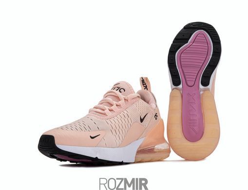 Женские кроссовки Nike Air Max 270 "Peach-pink / White/Black"
