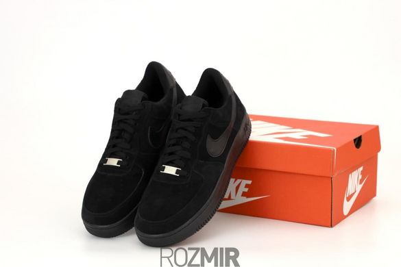 Мужские кроссовки Nike Air Force 1 Low Suede Leather "Triple Black"
