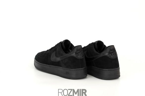 Чоловічі кросівки Nike Air Force 1 Low Suede Leather "Triple Black"