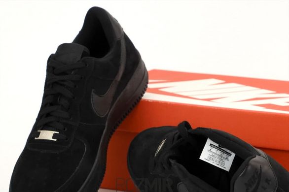 Чоловічі кросівки Nike Air Force 1 Low Suede Leather "Triple Black"