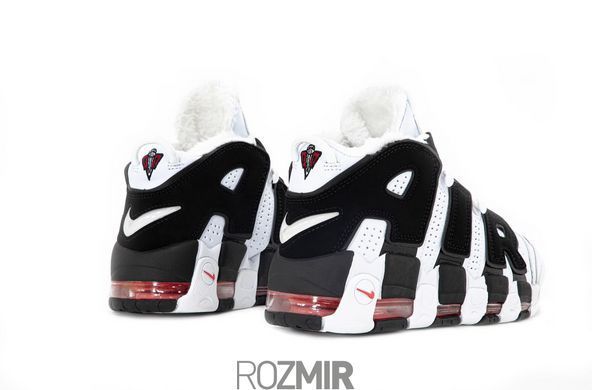 Зимние кроссовки Nike Air More Uptempo Winter Fur White/Black с мехом