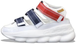 Сандалии Versace Chain Reaction Sandals "White/Blue/Red"