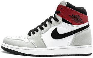 Кросівки Air Jordan 1 Retro High OG "White/Black-Light Smoke Grey-Varsity Red" 555088-126