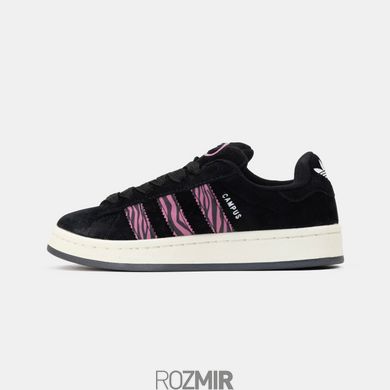 Женские кроссовки adidas Campus 00s Black/Pink Zebra