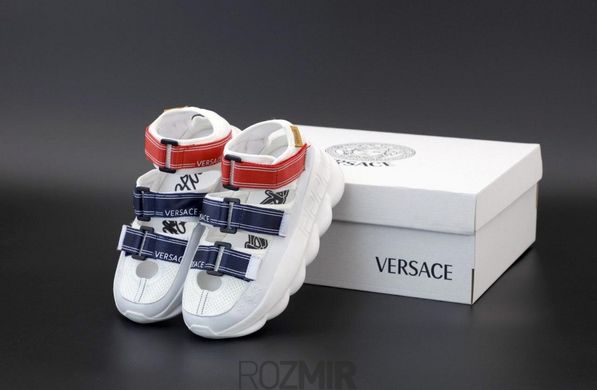 Сандалии Versace Chain Reaction Sandals "White/Blue/Red"