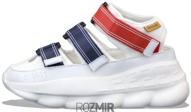 Жіночі сандалі Versace Chain Reaction Sandals "White/Blue/Red"
