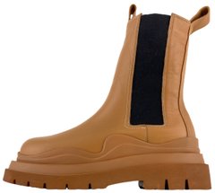 Зимние ботинки Bottega Veneta Tire Boots "Brown" с натуральным мехом, 39