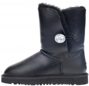 Женские угги UGG Bailey Button Bling Metallic "Black"