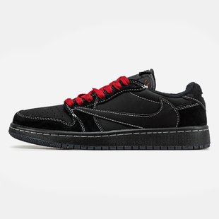 Кроссовки Travis Scott x Air Jordan 1 Low OG SP "Black Phantom"