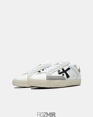 Кроссовки Premiata Stevend "White/Black-Beige"