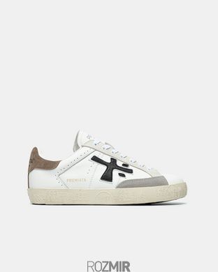 Кроссовки Premiata Stevend "White/Black-Beige"