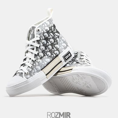 Женские кроссовки Dior B23 High Top Sneakers White/Black