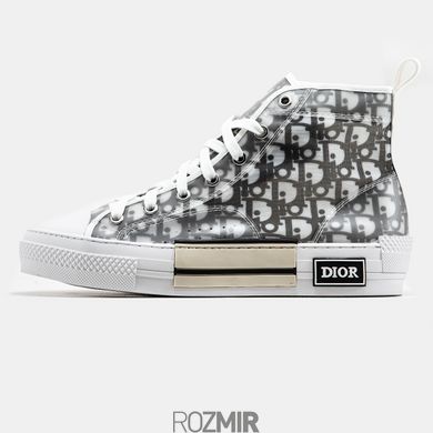 Женские кроссовки Dior B23 High Top Sneakers White/Black