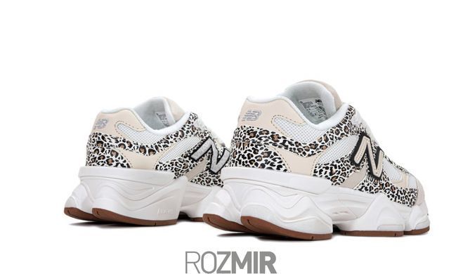 Женские кроссовки New Balance 9060 "Beige/White/Brown/Leopard Print"