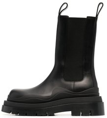 Зимние ботинки Bottega Veneta Tire Boots "Black" с натуральным мехом
