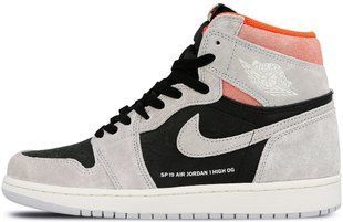 Кросівки Air Jordan 1 Retro High OG "Neutral Grey / Black - Hyper Crimson - White"