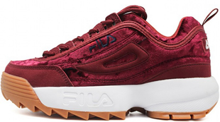 Жіночі кросівки FILA Disruptor ІІ Velvet "Burgundy"