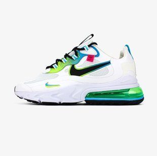 Мужские кроссовки Nike Air Max 270 React WW White/ Black-Blue Fury-Volt