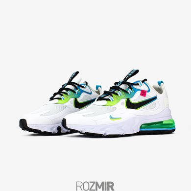 Мужские кроссовки Nike Air Max 270 React WW White/ Black-Blue Fury-Volt