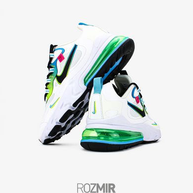 Чоловічі кросівки Nike Air Max 270 React WW White/ Black-Blue Fury-Volt