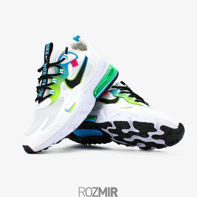 Чоловічі кросівки Nike Air Max 270 React WW White/ Black-Blue Fury-Volt