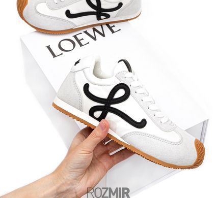 Женские кроссовки Loewe Ballet Runner "White/Black"