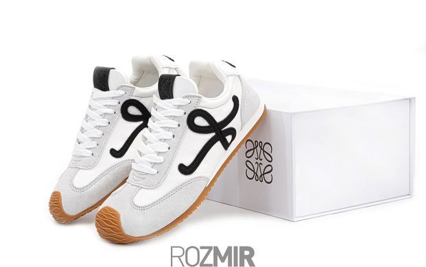 Женские кроссовки Loewe Ballet Runner "White/Black"