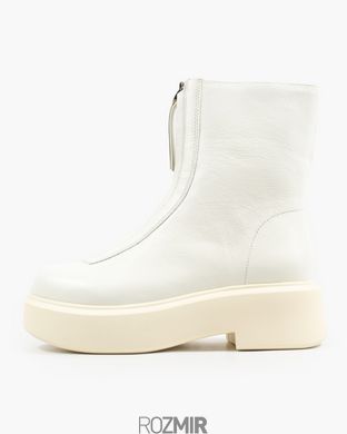 Ботинки The Row 50mm Zipped leather ankle boots White