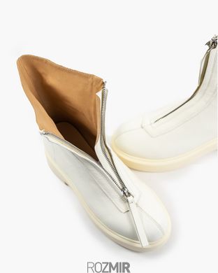 Черевики The Row 50mm Zipped leather ankle boots White