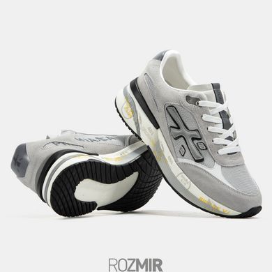 Мужские кроссовки Premiata Moerun "Grey/White/Black/Yellow"