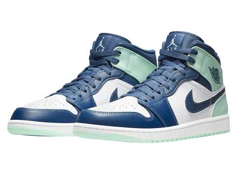 Air jordan 1 mid best sale light blue