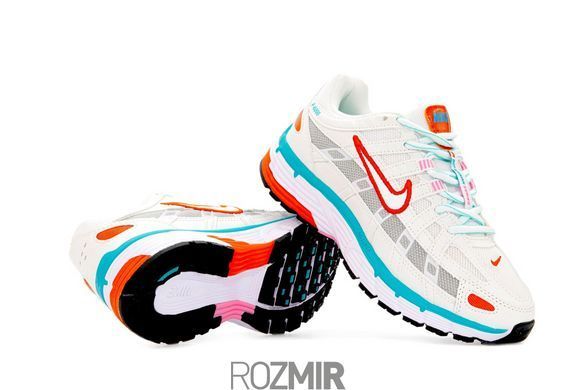 Женские кроссовки Nike P-6000 "White/Aqua/Orange/Black/Pink"