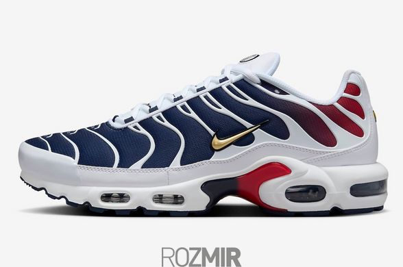 Кроссовки Nike Air Max TN Plus “PSG” White/Metallic Gold-Obsidian-Team Red FZ4776-100