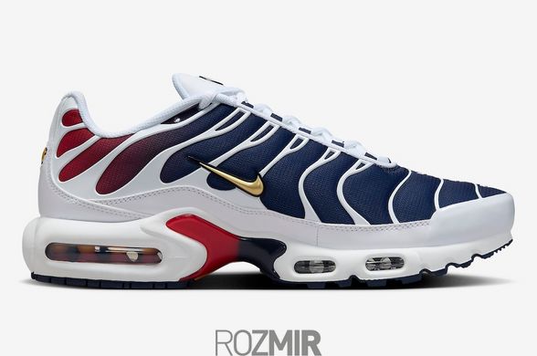 Кроссовки Nike Air Max TN Plus “PSG” White/Metallic Gold-Obsidian-Team Red FZ4776-100