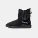 Женские угги UGG Classic Mini Double Zip "Black Lacquer"