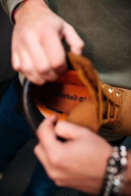 Женские ботинки Timberland 6 inch Premium "Wheat Nubuck" Термо без меха